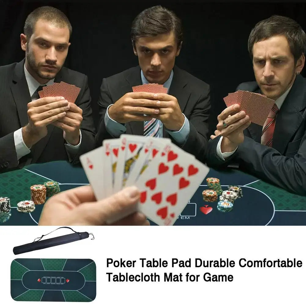 liilaimic Texas Hold'em Chips Rubber Pad Tablecloth
