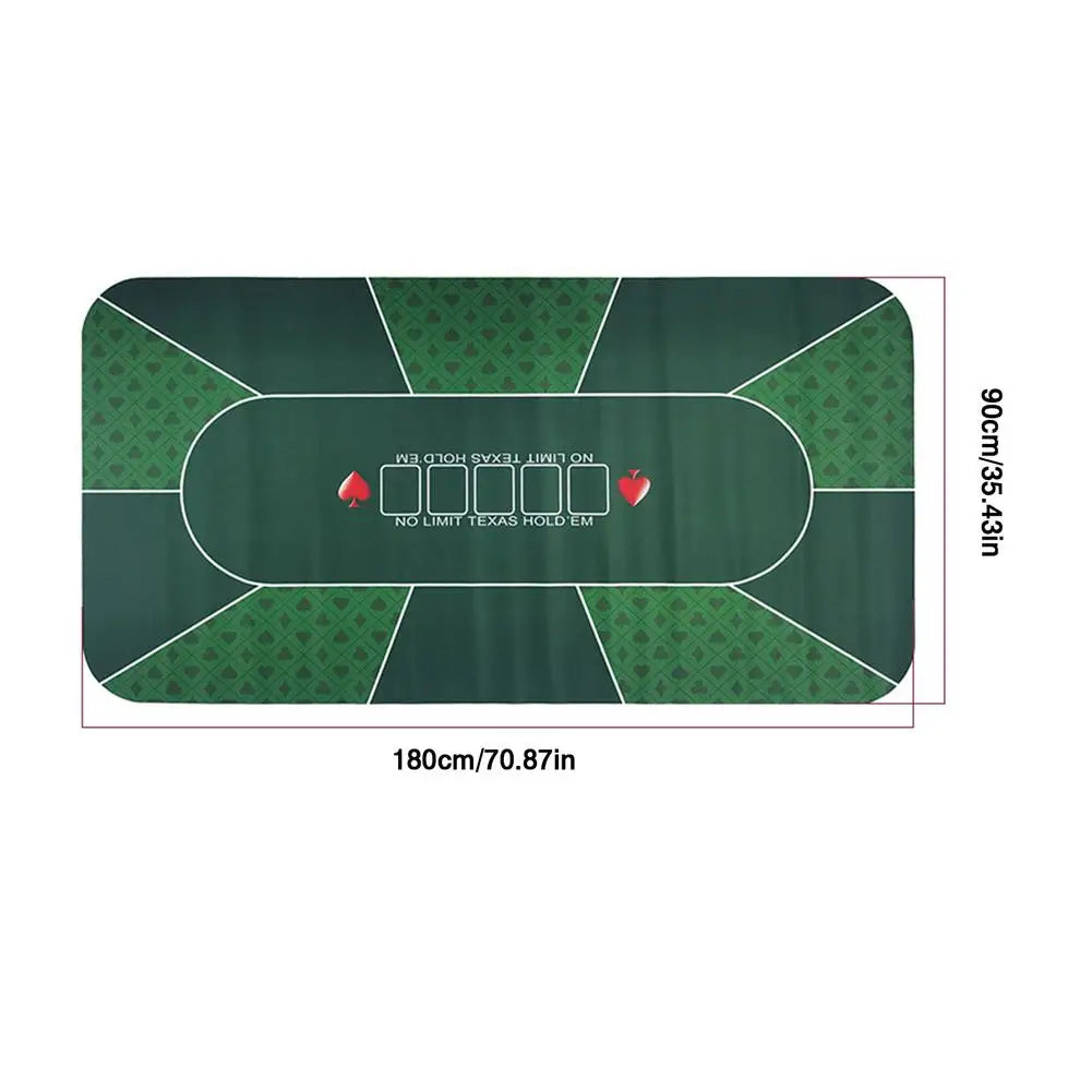liilaimic Texas Hold'em Chips Rubber Pad Tablecloth