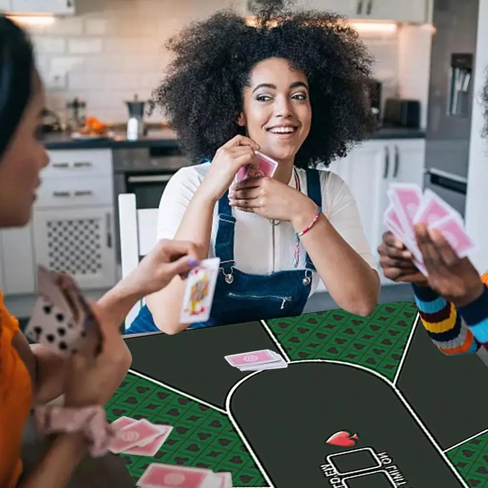 liilaimic Texas Hold'em Chips Rubber Pad Tablecloth