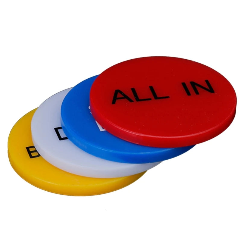 Essential Poker Chips, Big Blind, Dealer, Small Blind, ALL IN