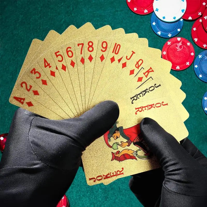 Gold Poker and Casino Playing Cards