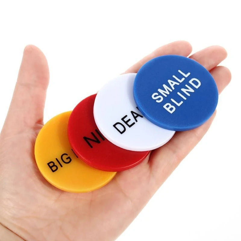 Essential Poker Chips, Big Blind, Dealer, Small Blind, ALL IN