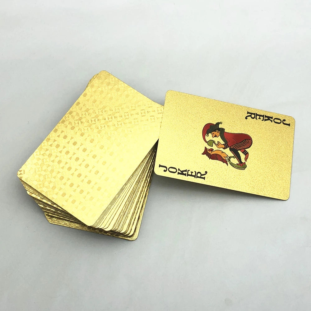 Gold Poker and Casino Playing Cards